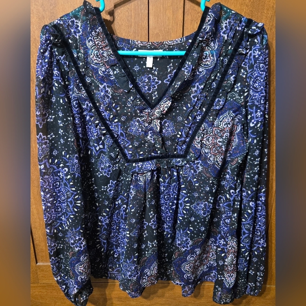Maurices Sheer Floral Blouse